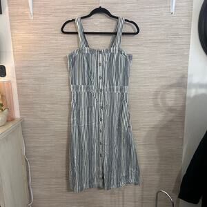 KAVU Women's Evanston Jumper Dress in Railroad Stripe Size M